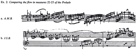 Comparing the flow of the Prelude